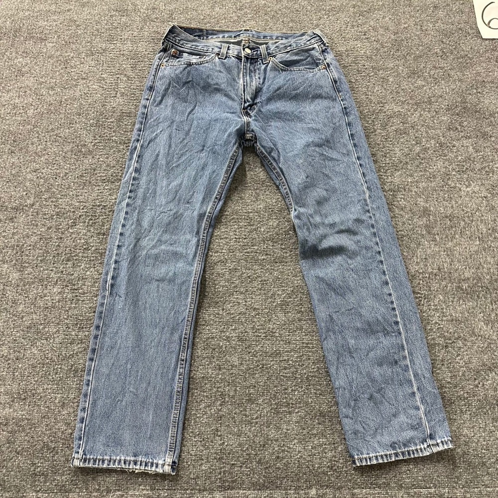 Levi's Jeans Mens Size 32x32 Blue 505 Regular Fit Straight Leg Cotton Denim